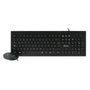 COMBO TECLADO-MOUSE QUASAD WIRED 1.5MTS QC-4400U NEGRO